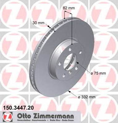 ZIMMERMANN 150.3447.20 Гальмівний диск