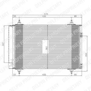 DELPHI TSP0225548 Конденсатор, кондиціонер