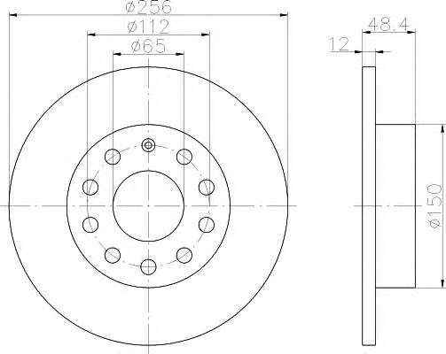 HELLA 8DD 355 109-641 Тормозной диск