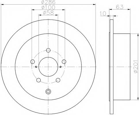 HELLA 8DD 355 116-421 Тормозной диск