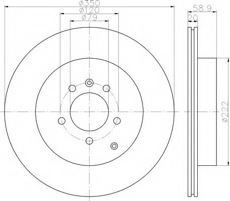 HELLA 8DD 355 118-781 Тормозной диск