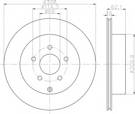 HELLA 8DD 355 118-811 Тормозной диск