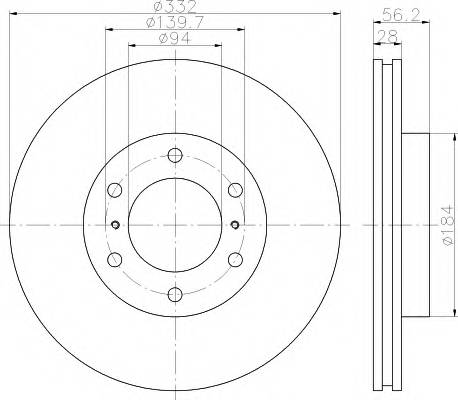 HELLA 8DD 355 119-081 Тормозной диск