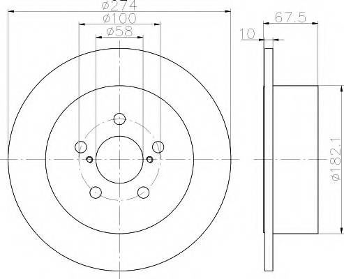 HELLA 8DD 355 114-641 Тормозной диск