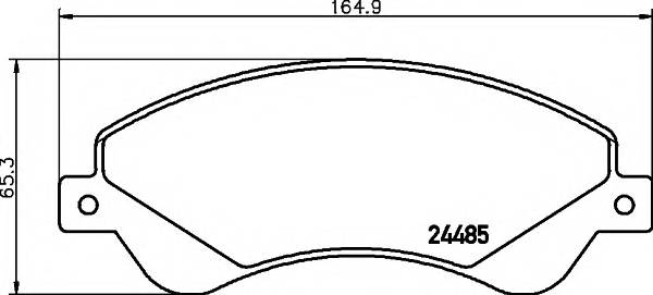 HELLA 8DB 355 012-771 Комплект гальмівних колодок,