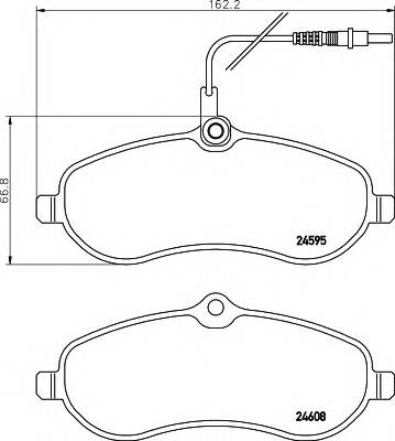 HELLA 8DB 355 013-411 Комплект гальмівних колодок,