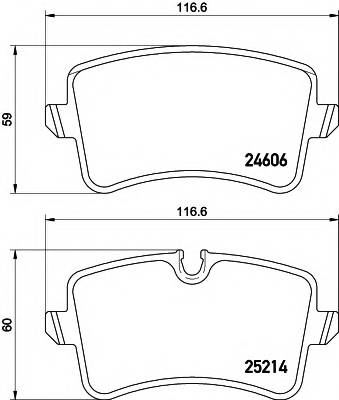 HELLA 8DB 355 016-001 Комплект тормозных колодок,