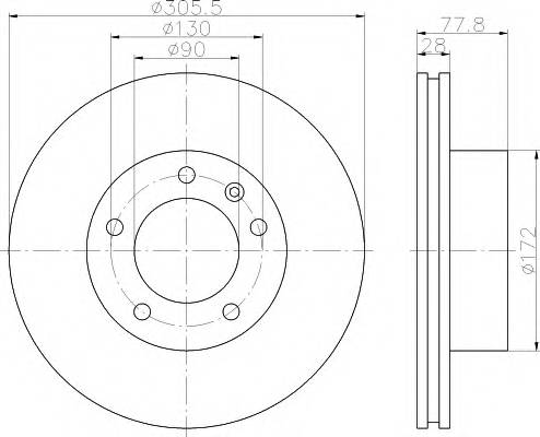 HELLA 8DD 355 108-931 Тормозной диск