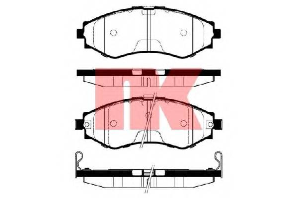 NK 225005 Комплект тормозных колодок,