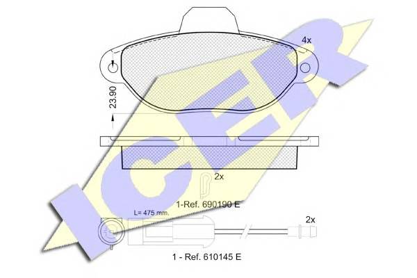 ICER 180953 Комплект тормозных колодок,