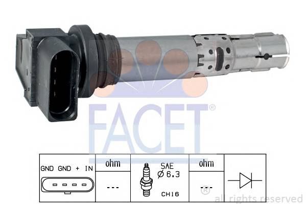 FACET 9.6374 Котушка запалювання