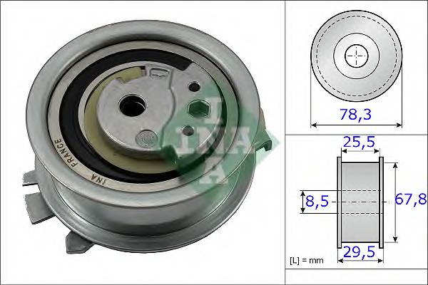 INA 531 0825 10 Натяжний ролик, ремінь