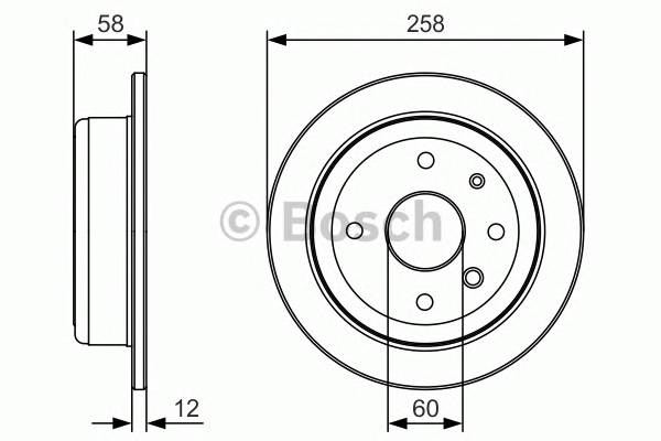 BOSCH 0986479T52 Диск гальмівний