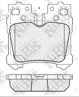 NiBK PN1844 Колодки тормозные задние