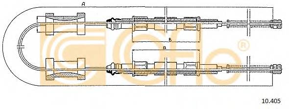 COFLE 10.405 Трос стояночного гальма