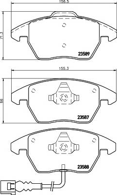 TEXTAR 2358701 Комплект гальмівних колодок,