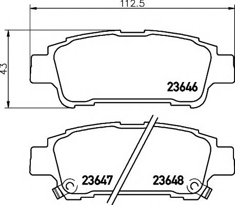 TEXTAR 2364601 Комплект тормозных колодок,