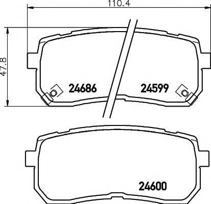 TEXTAR 2459901 Комплект тормозных колодок,