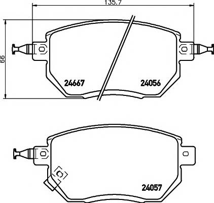 TEXTAR 2405601 Комплект гальмівних колодок,