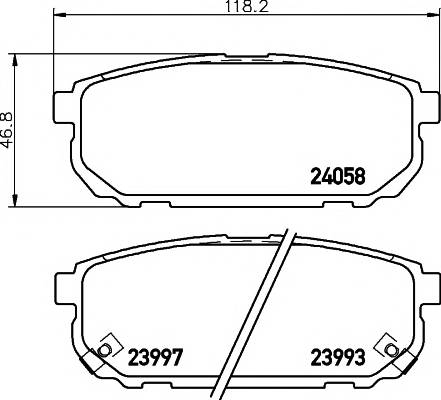 TEXTAR 2405801 Комплект тормозных колодок,