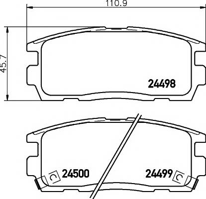 TEXTAR 2449801 Комплект тормозных колодок,