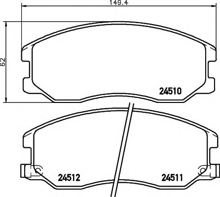 TEXTAR 2451001 Комплект тормозных колодок,