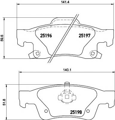 TEXTAR 2519601 Комплект тормозных колодок,