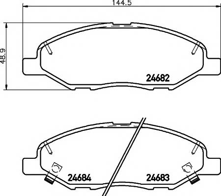 TEXTAR 2468201 Комплект тормозных колодок,