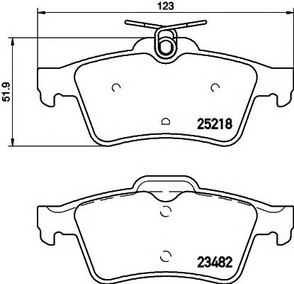 TEXTAR 2521801 Комплект гальмівних колодок,