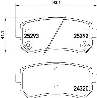 TEXTAR 2529201 Комплект гальмівних колодок,