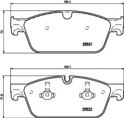 TEXTAR 2553101 Комплект гальмівних колодок,