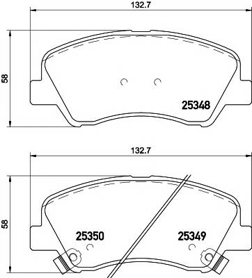 TEXTAR 2534801 Комплект тормозных колодок,