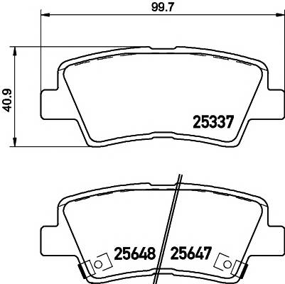 TEXTAR 2564701 Комплект тормозных колодок,