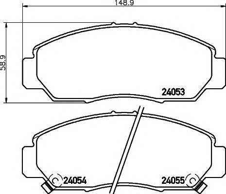 MINTEX MDB2541 Комплект тормозных колодок,