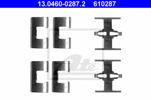 ATE 13.0460-0287.2 Комплектуючі, колодки дискового