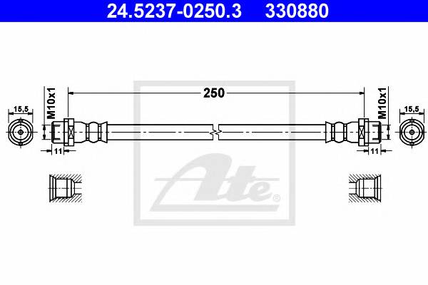 ATE 24.5237-0250.3 Гальмівний шланг