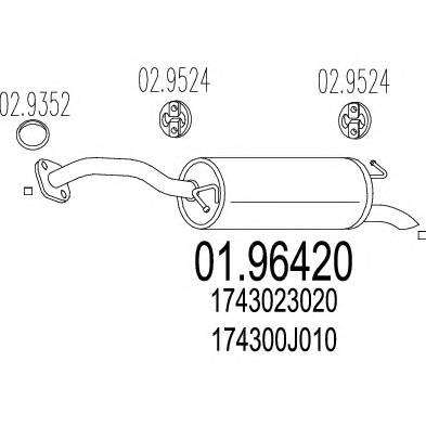 MTS 01.96420 Глушитель выхлопных газов