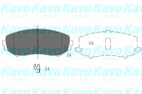 KAVO PARTS KBP-8512 Комплект гальмівних колодок,