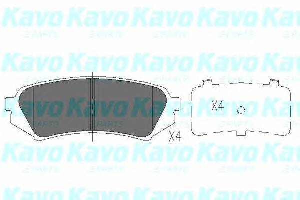 KAVO PARTS KBP-9118 Комплект гальмівних колодок,