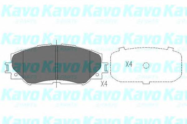 KAVO PARTS KBP-9120 Комплект тормозных колодок,