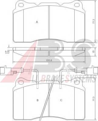 A.B.S. 37106 Комплект тормозных колодок,