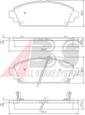 A.B.S. 37177 Комплект тормозных колодок,