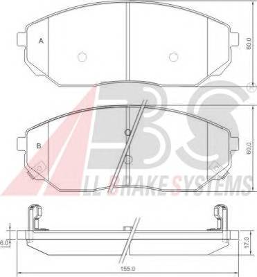 A.B.S. 37364 Комплект тормозных колодок,