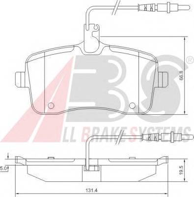 A.B.S. 37430 Комплект тормозных колодок,