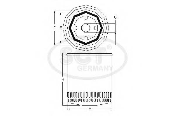 SCT Germany SM 108 Масляный фильтр