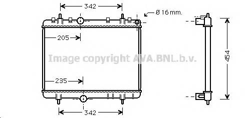 AVA QUALITY COOLING PE2267 Радиатор, охлаждение двигателя