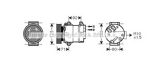 AVA QUALITY COOLING RTAK103 Компрессор, кондиционер