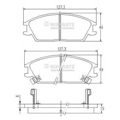 NIPPARTS J3600515 Комплект гальмівних колодок,