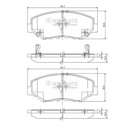 NIPPARTS J3604061 Комплект тормозных колодок,