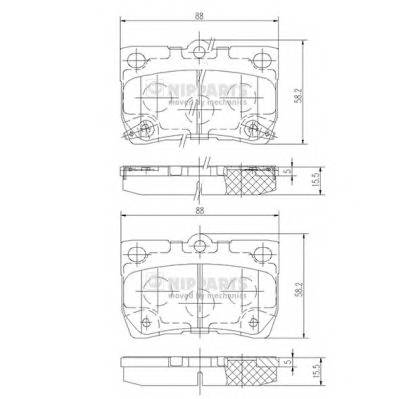 NIPPARTS N3612041 Комплект гальмівних колодок,